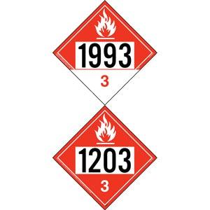 1203/1993 Placard - Class 3 Flammable/Combustible Liquid