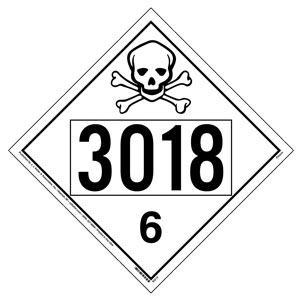 3018 Placard - Division 6.1 Poison