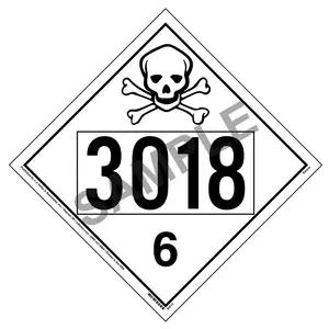 3018 Placard - Division 6.1 Poison