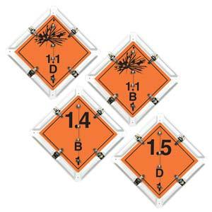 Canadian Flip-File Placard, 4-Legend Wordless Set, White Back Plate