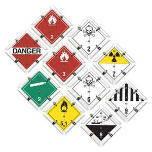 Canadian Flip-File Placard, 10-Legend Wordless Set, White Back Plate