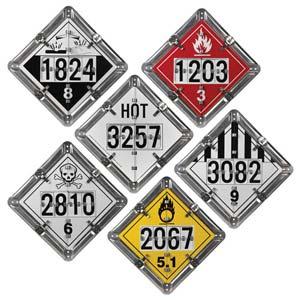 Numer-All™ Flip Placard - 6 Legend, Unpainted Back Plate