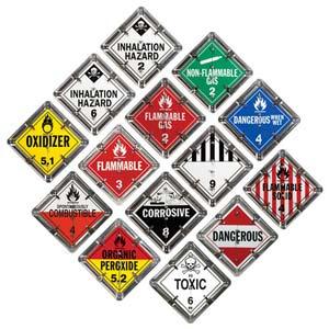 Aluminum Flip Placard - 14 Legend, Worded, Unpainted Back Plate