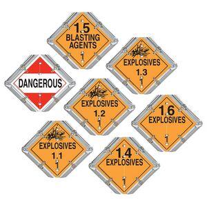 Basic Flip Placard - 7 Legend, Worded, Galvanized Steel Back Plate, 2 Clipped Corners