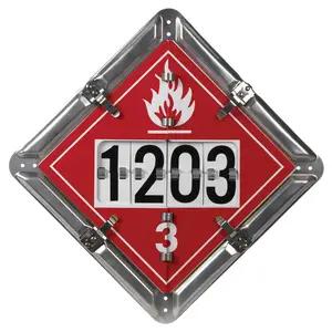 Numer-All™ Flip Placard - 1 Legend, White or Unpainted Back Plate