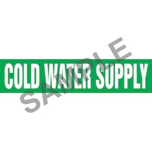 Cold Water Supply Pipe Marker - ASME/ANSI