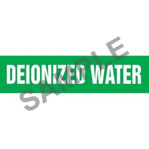 Deionized Water Pipe Marker - ASME/ANSI