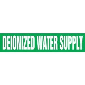 Deionized Water Supply Pipe Marker - ASME/ANSI