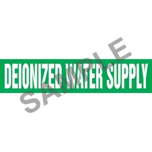 Deionized Water Supply Pipe Marker - ASME/ANSI
