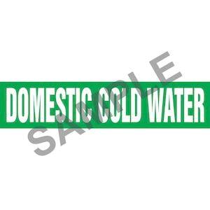 Domestic Cold Water Pipe Marker - ASME/ANSI
