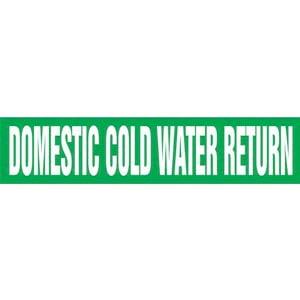 Domestic Cold Water Return Pipe Marker - ASME/ANSI