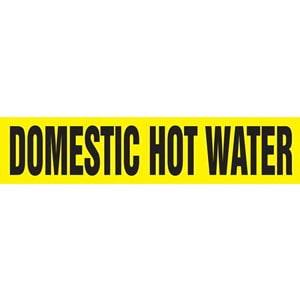 Domestic Hot Water Pipe Marker - ASME/ANSI