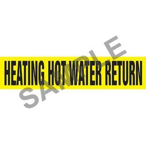 Heating Hot Water Return Pipe Marker - ASME/ANSI