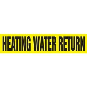 Heating Water Return Pipe Marker - ASME/ANSI
