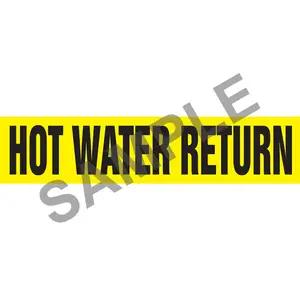 Hot Water Return Pipe Marker - ASME/ANSI