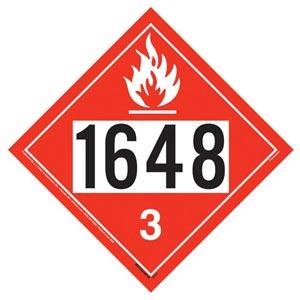 1648 Placard - Class 3 Flammable Liquid