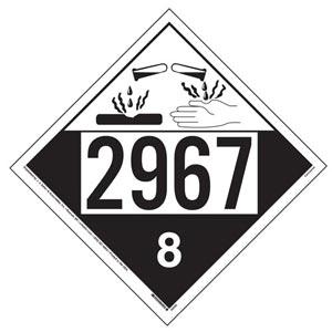 2967 Placard - Class 8 Corrosive