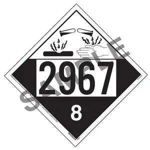 2967 Placard - Class 8 Corrosive