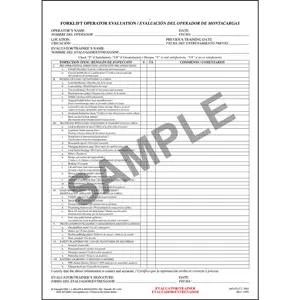 Forklift Operator Evaluation Form - Spanish