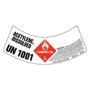 Gas Cylinder Shoulder Labels - Flammable Gas