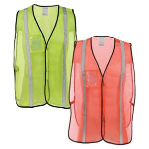 J. J. Keller® SAFEGEAR® Non-Certified Safety Vest - Hook & Loop Closure with 1" Silver Tape