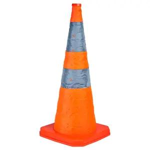 Collapsible Traffic Cone with Internal LED - 28" Tall