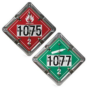 Numer-All™ Flip Placard - 2 Legend, Class 2, Unpainted Back Plate
