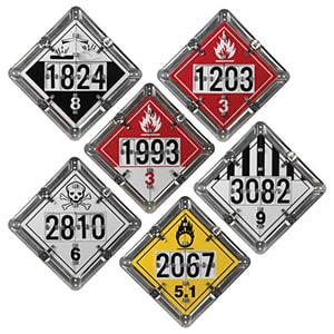 Numer-All™ Flip Placard - 6 Legend, Unpainted Back Plate