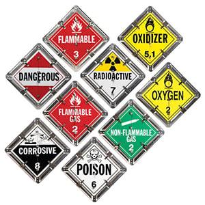 Aluminum Flip Placard - 9 Legend, Worded, Unpainted Back Plate, Split or Standard Panel