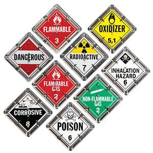 Aluminum Flip Placard - 9 Legend, Worded, Unpainted Back Plate, Split or Standard Panel