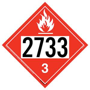 2733 Placard - Class 3 Flammable Liquid