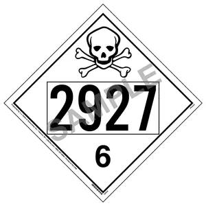 2927 Placard - Division 6.1 Poison