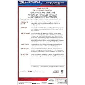 Davis-Bacon Act Federal Contract Poster