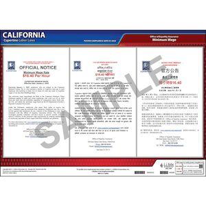 California / Cupertino Minimum Wage Poster