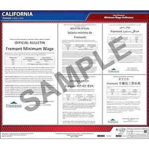 California / Fremont Minimum Wage Poster