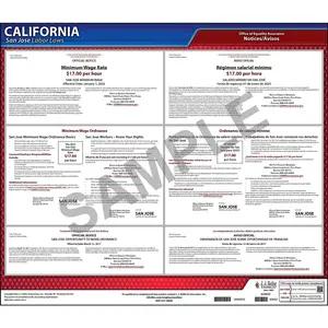 California / San Jose Minimum Wage Poster