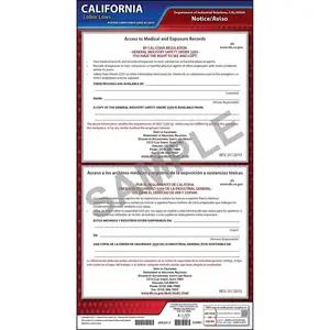 California Access to Employee Exposure and Medical Records Poster