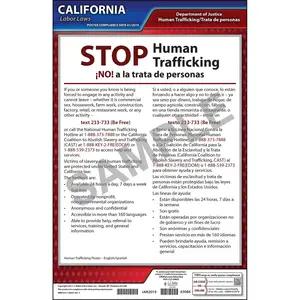 California STOP Human Trafficking Poster