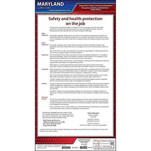 Maryland Workplace Safety & Health for Public Employees Poster