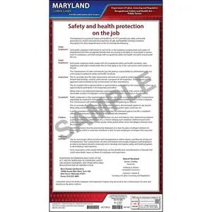 Maryland Workplace Safety & Health for Public Employees Poster