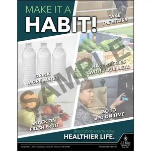 Make It A Habit - Health & Wellness Awareness Poster