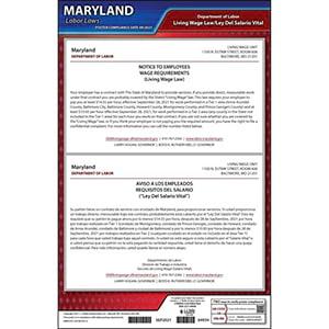 Maryland Living Wage Bilingual Poster