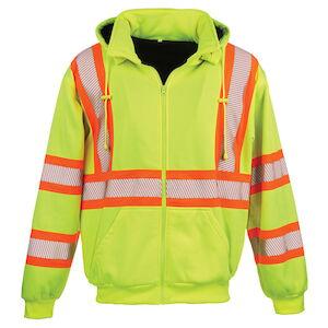 J. J. Keller® SAFEGEAR® Hi-Vis Thermal-Lined Sweatshirt, Type R Class 3