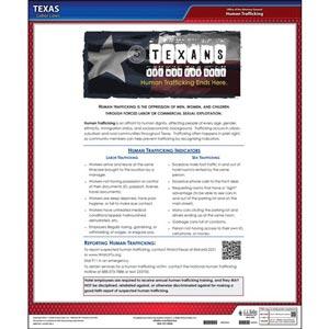 Texas Commercial Lodging Human Trafficking Poster