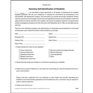 Disability Self Identification Form