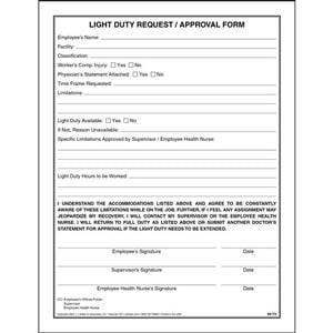 Light Duty Request & Approval Form