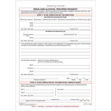 Drug and Alcohol Records Request