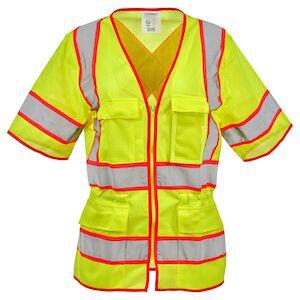 J. J. KellerĀ® SAFEGEARĀ® Womenās Hi-Vis Type R Class 3 Vest ā Zipper Closure