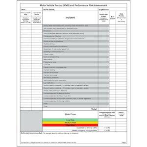 Motor Vehicle Record (MVR) Score Sheet