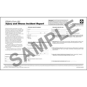 Form 301 Injury and Illness Incident Report